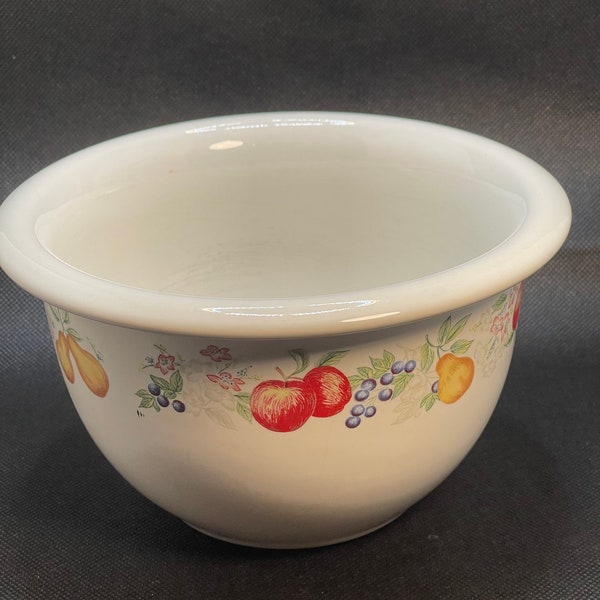 Vintage 1 quart Corelle Cordinates Chutney pattern stoneware mixing bowl.