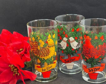 Vintage "12" days of Christmas glassware