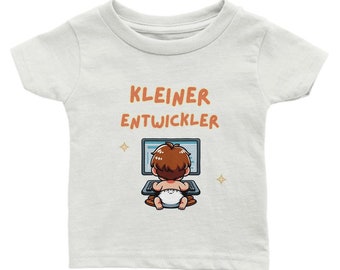 Kleine Entwickler Kinder T-Shirt – Perfektes Geschenk für Tech-Familien, Unisex Junge & Mädchen Shirt, Baby Programmer Outfit
