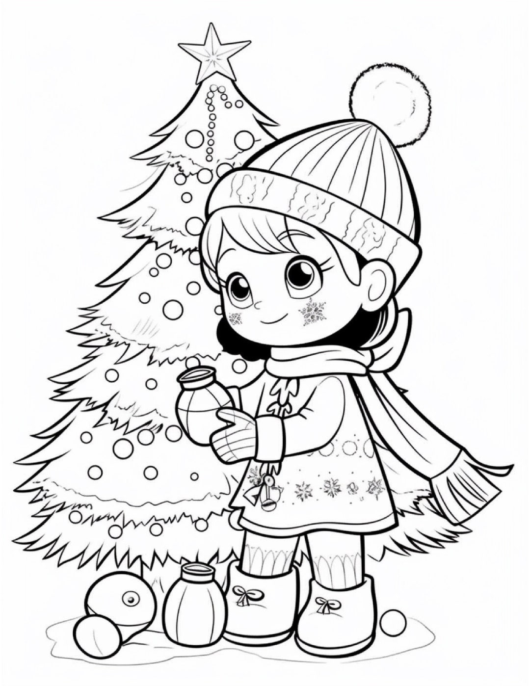 Christmas Coloring Pages for Children - Etsy