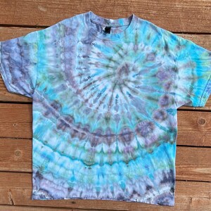 Tie Dye Earth Swirl Shirt XL Turquoise Blue Spiral