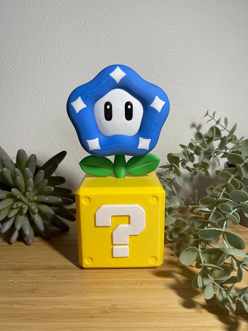 Wonder Flower Blue Super Mario Bros. Wonder Piggy Bank Money Storage Etsy
