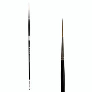 May include: A fine-tipped paint brush with a black handle and silver ferrule. The brush has a long, thin, brown bristle head. The brand name "Prokol" is printed on the handle. Ideal for detailed art projects.
