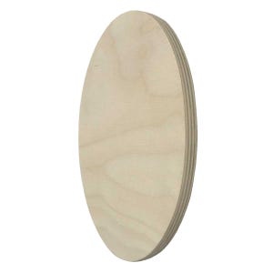 Trekell Raw Baltic Birch Ellipse Panel - 1/2&quot; Thick Oval Wooden Canvas for Painting