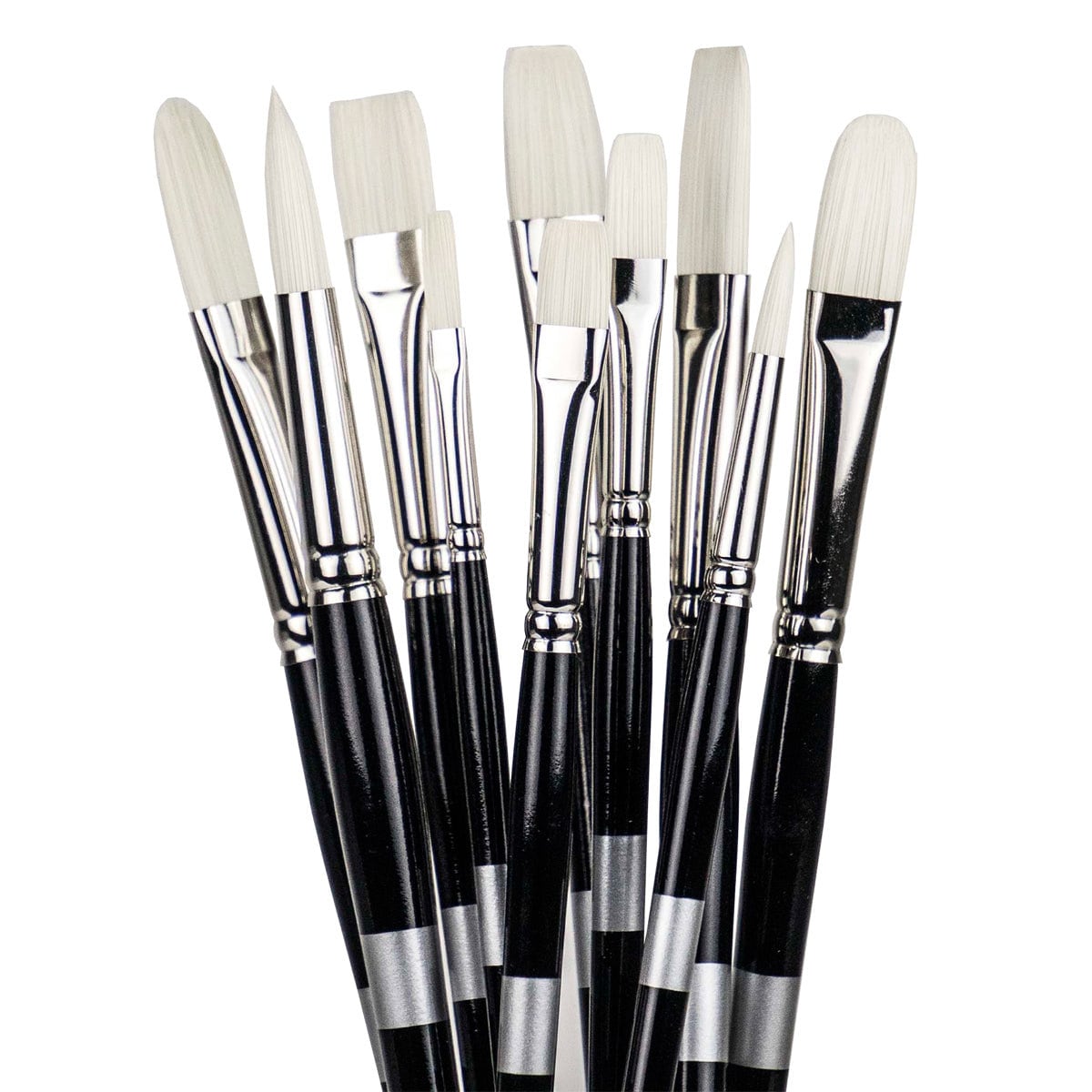 Stencil Brushes White Hog Hair Bristle Art Craft Acrylic Oil Stenciling  Brush 