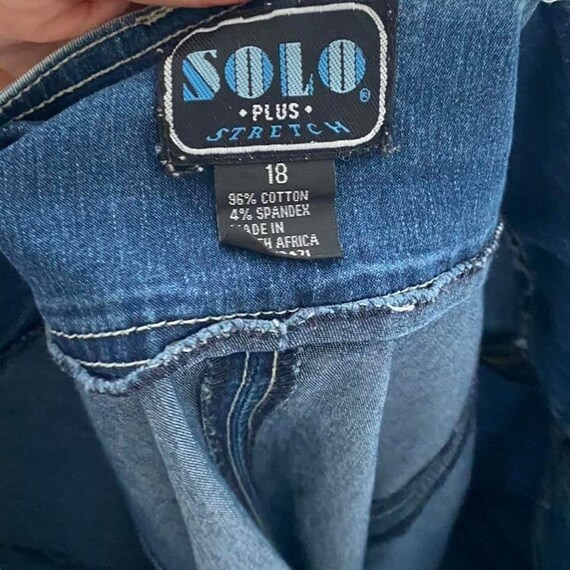 Y2K 'solo plus' denim midi skirt View 4
