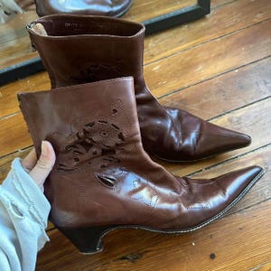 Vintage Dries Van Noten western ankle boots