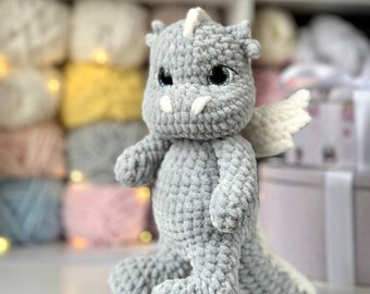 Crochet dragon Plush dragon Dragon toy Stuffed dragon plush Toy for a boy New baby gift Pregnancy gift