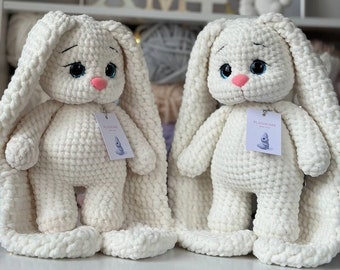 Lapin, cadeau de félicitations pour la grossesse, cadeaux personnalisés pour tout-petits, cadeau d'hôtesse de baby shower, cadeau de bébé garçon, peluche lapin