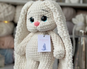 Crochet bunny White plush bunny Crochet toy for kids Stuffed Bunny Crochet rabbit toy Pregnancy gift