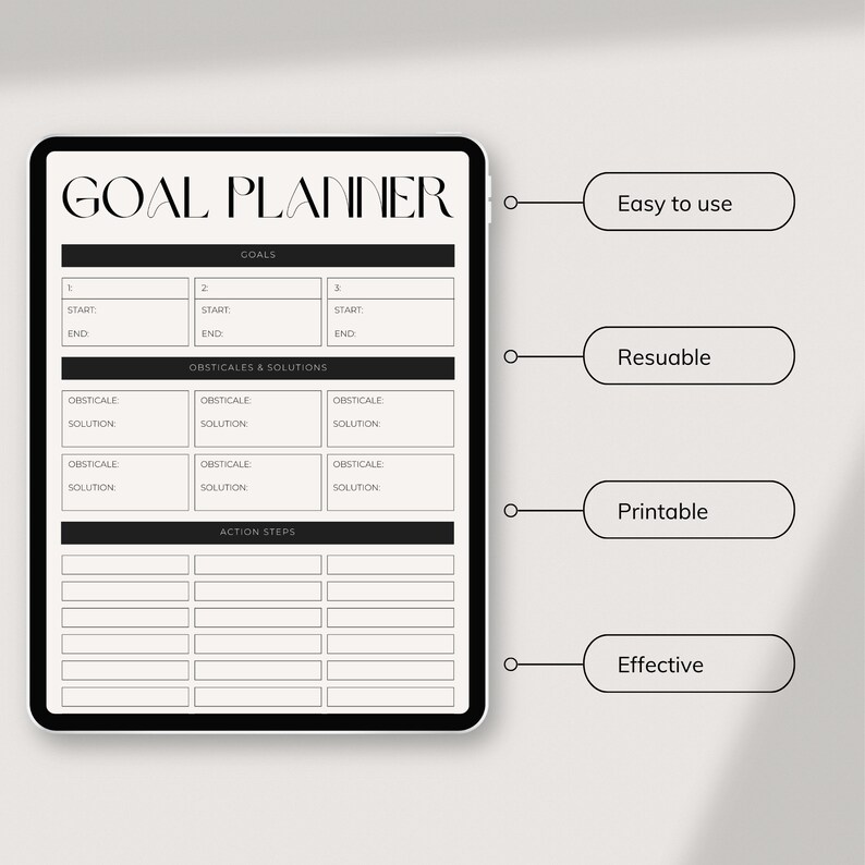 GOAL PLANNER Printable Goal Planning to Help Achieve Your Goals PDF ...