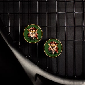 2 Stück, Tennisdämpfer, Loki Tennis Dämpfer Tennisvibrationsdämpfer Shock Absorber Dampener Tennis Balance Nordische Mythologie Trading Card