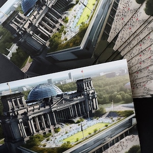 Tennis, carte postale, Bundestag, Arène de tennis A6, Allemagne, joueur de tennis, cadeau de tennis, carte, solde de tennis, carte de vœux