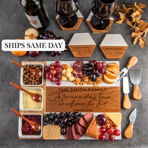Bible Verse Engraved Cheese Board, Easter Charcuterie Board, Personalized Cutting Board, Christian Housewarming Gift, Catholic Wedding Gift