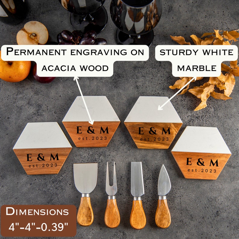 Personalized Cutting Board, Charcuterie Board, Wedding Gift, Bridal Shower, Housewarming , Unique Hostess Gift, Engagement Present, Hosting Decor, Bridal Shower,  for Bridesmaids perfect blend of artistry and functionality with Handmade Marble Wood