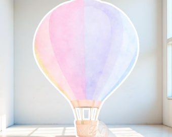 Air balloon watercolor cutout  centerpieces baby shower gender reveal  backdrops party decorations.