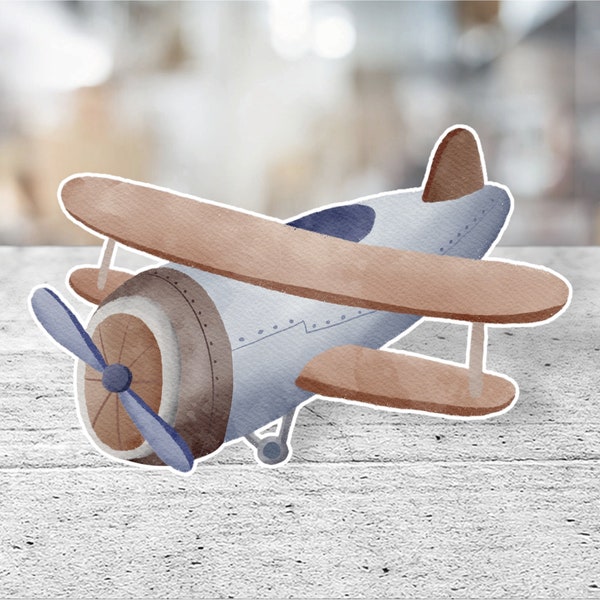 Airplane water color  Party Prop cutouts centerpieces  backdrops and party decorations.