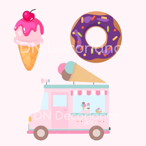 Ice Cream Cutout - Etsy