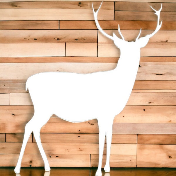 White deer silhouette party prop cutout, party prop sign, Centerpiece, backdrop and party decorations