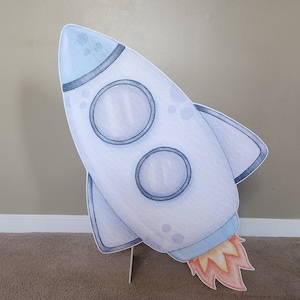 Rocket Party Prop, Cutout, Centerpiece, Backdrop, astronaut birthday theme, astronaut party decorations.