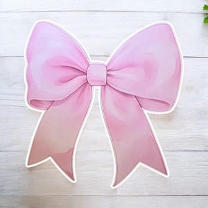 Pink Bow with party prop cutout  perfect for  backdrop panels centerpiece sign girl party decoration.