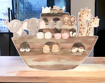 Noah’s ark party prop cutout, Centerpiece, backdrop and party decorations.