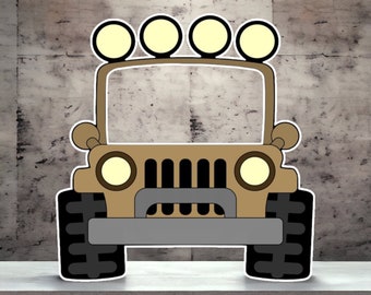 Safari truck Party prop cutout, Centerpiece, Backdrop and Party decorations