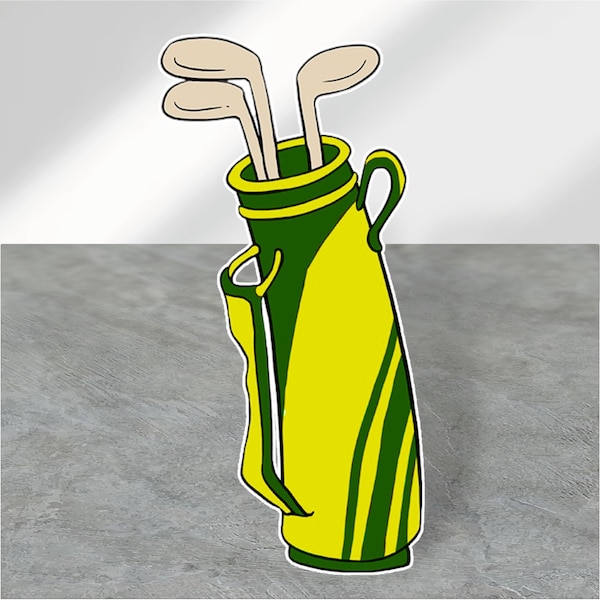 Golf bag Party prop cutouts, backdrop, golf birthday party stand up .