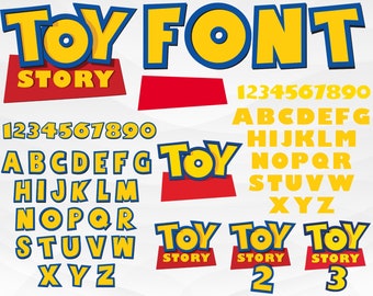 Toy Story FONT SVG, Toy Story Svg, Toy Story Alphabet Svg, Toy Story Letters Svg, Toy Story Numbers Svg, Toy Story ClipArt, Custom Text Svg