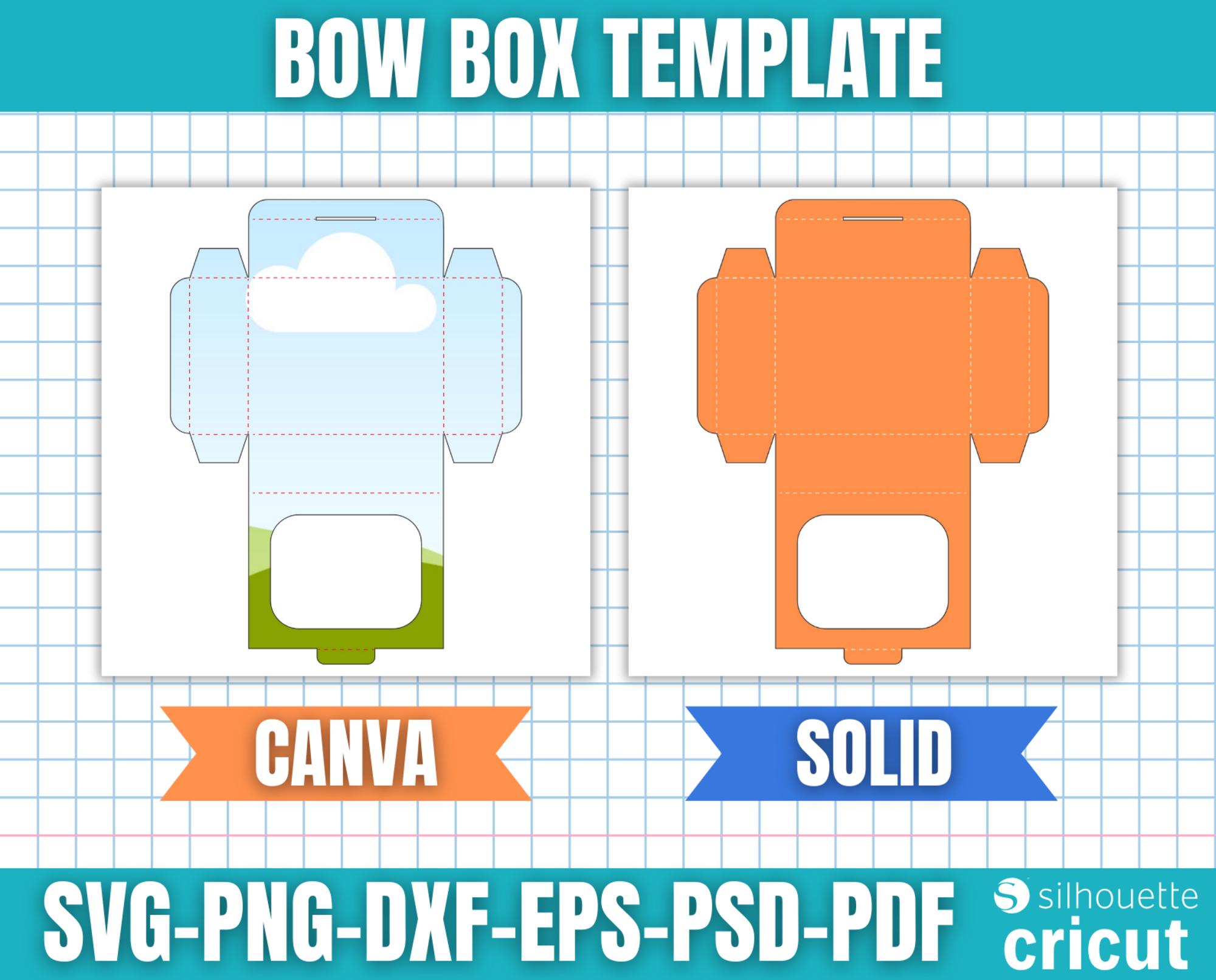 Bow Box Template, Window Box Template, Bow Box Svg, Window Box Svg ...
