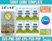 Tarot Card Template, Custom Tarot Card, DIY Tarot Card, Custom  Card Deck Template, Printable Oracle Cards, Tarot Design, Canva Editable
