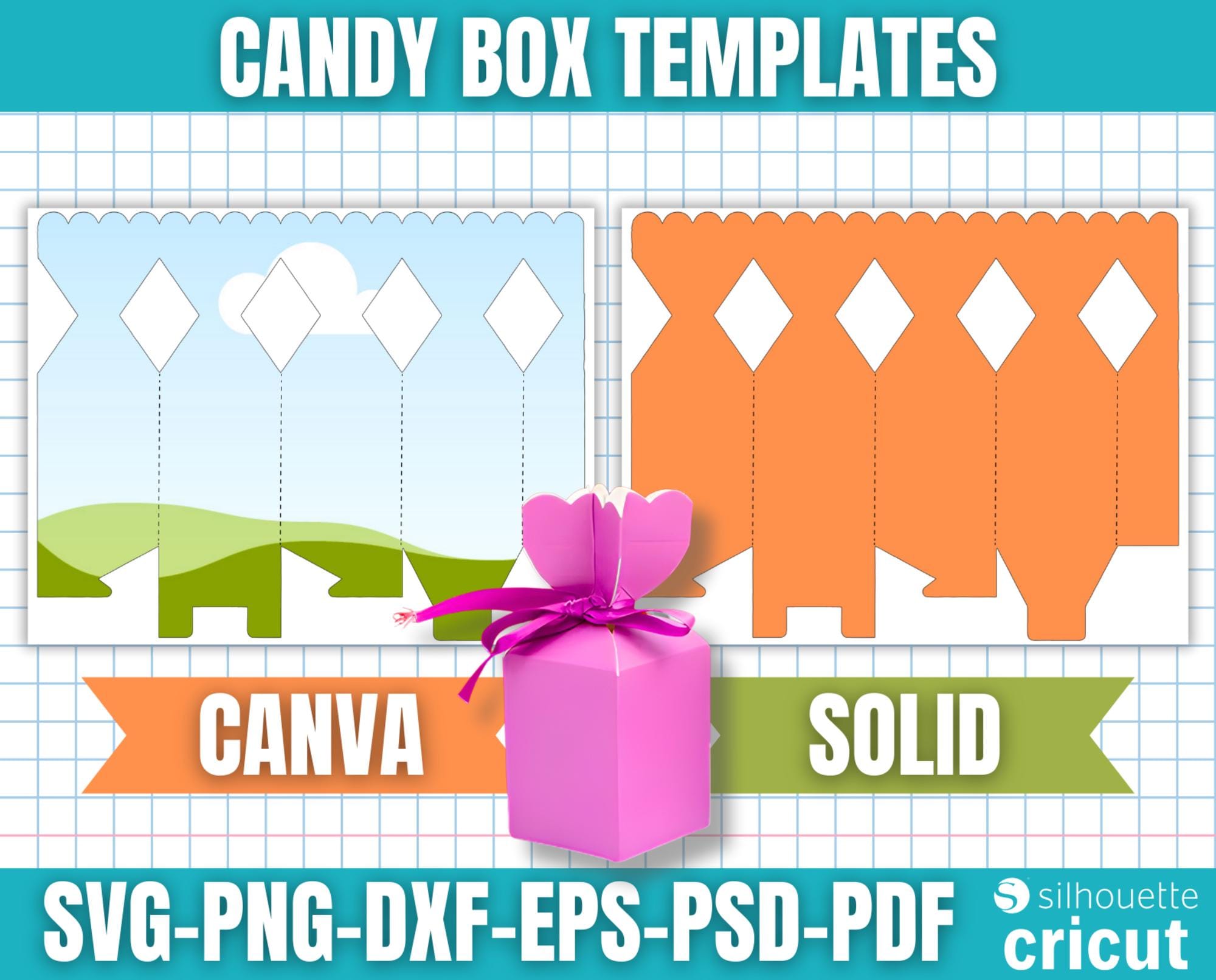 Candy Box Template, Cracker Template, Candy Shaped Box, Candy Gift Box ...