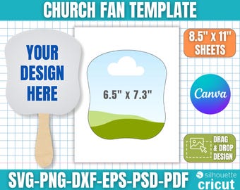 Church Fan Template, Paddle Fan Template, Fan Template Svg, Graduation Fan, Wedding Program Fan, Hand Fan, Event Fan, Custom Paddle Fan