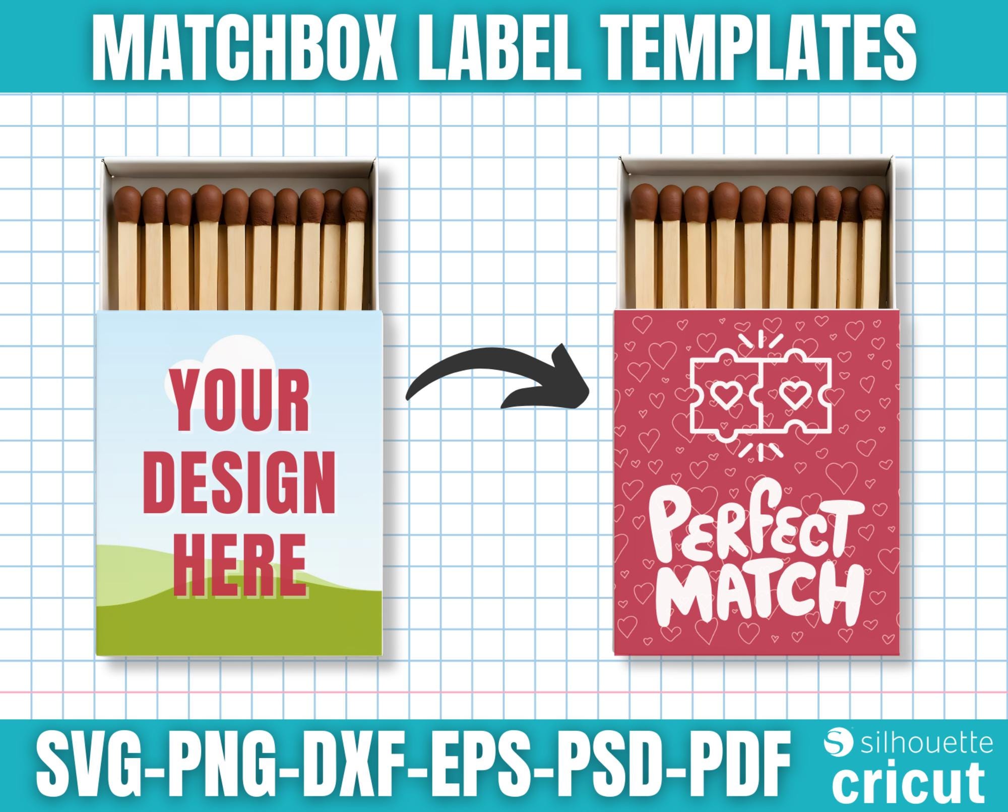 Match Line Label Matchbox Label Templates, Custom Matchbox Label, Match Box Sticker ...
