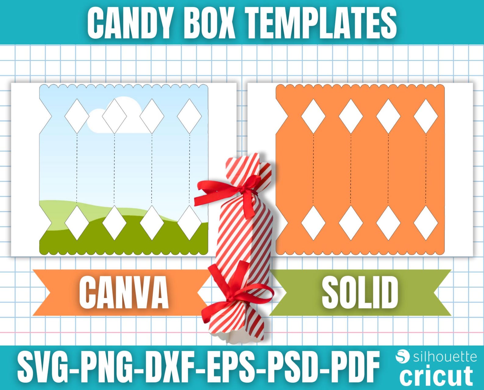 Candy Box Template, Cracker Template, Candy Shaped Box, Candy Gift Box ...