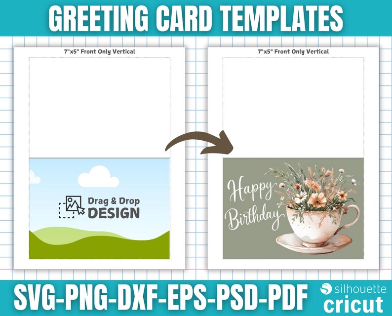 Greeting Card Templates, Greeting Card Svg, Printable Card Templates ...