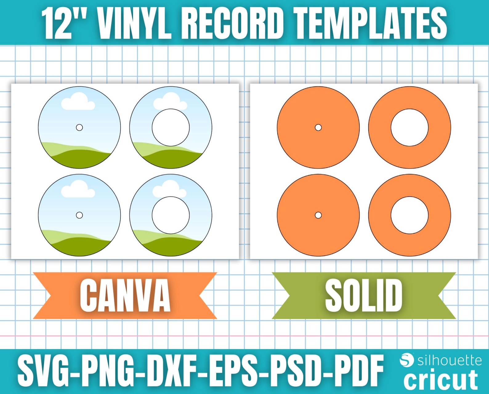 Printable Record Labels 12 Inches Vinyl Record Template, Record Label Template, Custom Vinyl ...