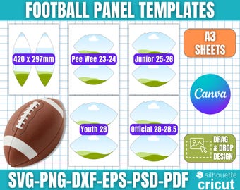 Fußball-Panel-Vorlage, Sport-Panel-Vorlage, benutzerdefinierter Fotoball, Fotoball-Verpackung, DIY benutzerdefiniertes Fußball-Panel, Canva bearbeitbar