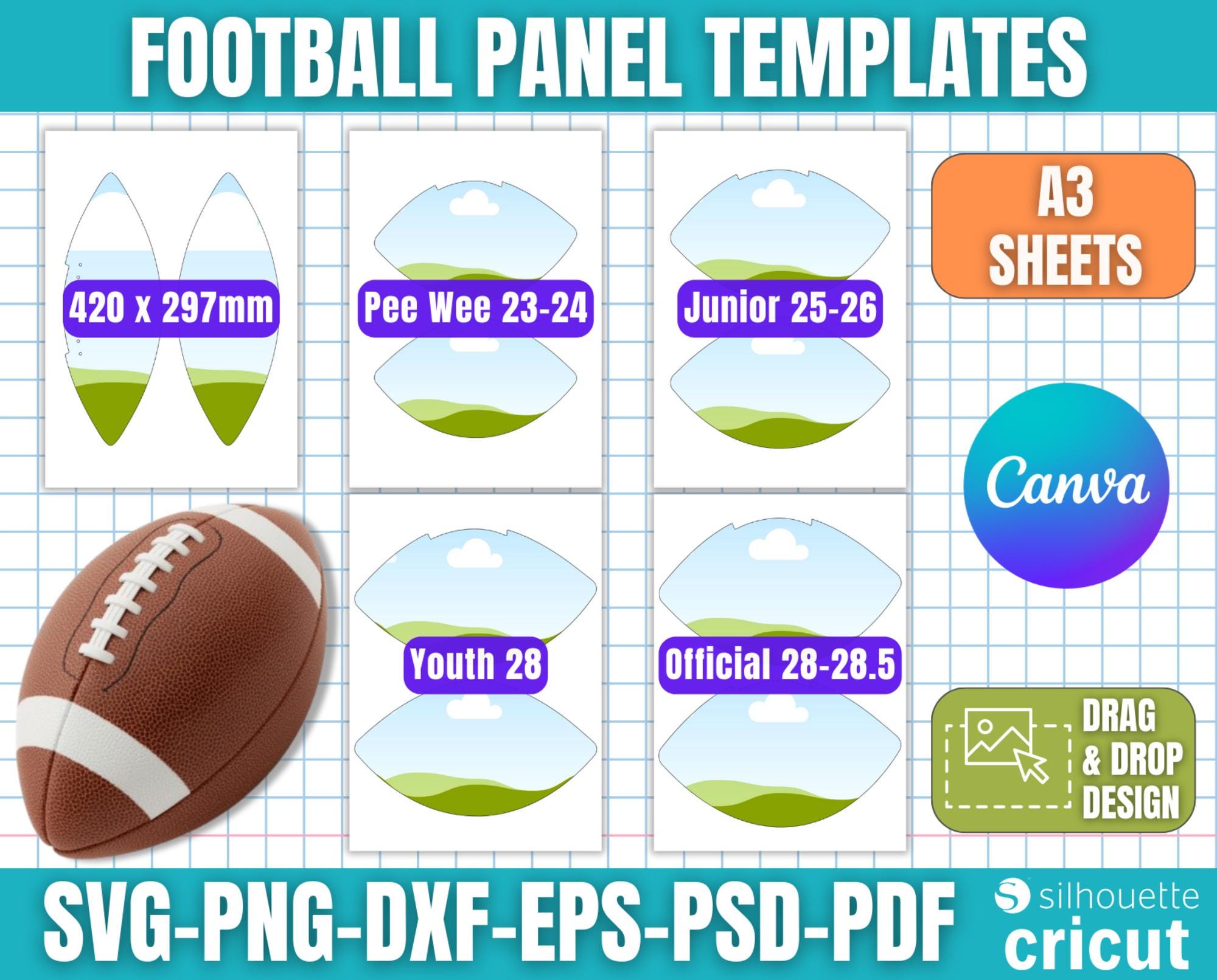 Football Panel Template, Sports Panel Template, Custom Photo Ball ...
