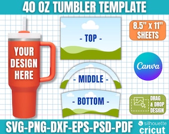 40oz Tumbler Template, 40oz Tumbler Wrap, 40oz Tumbler Canva, 40oz Tumbler Sublimation, 40 Oz Tumbler Svg, 40oz Blank Template, Canva Edit