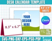 Desk Calendar Template, Calendar Template for Sublimation, Calendar Template, DIY Desk Calendar, Custom Calendar Sublimation, Canva Editable