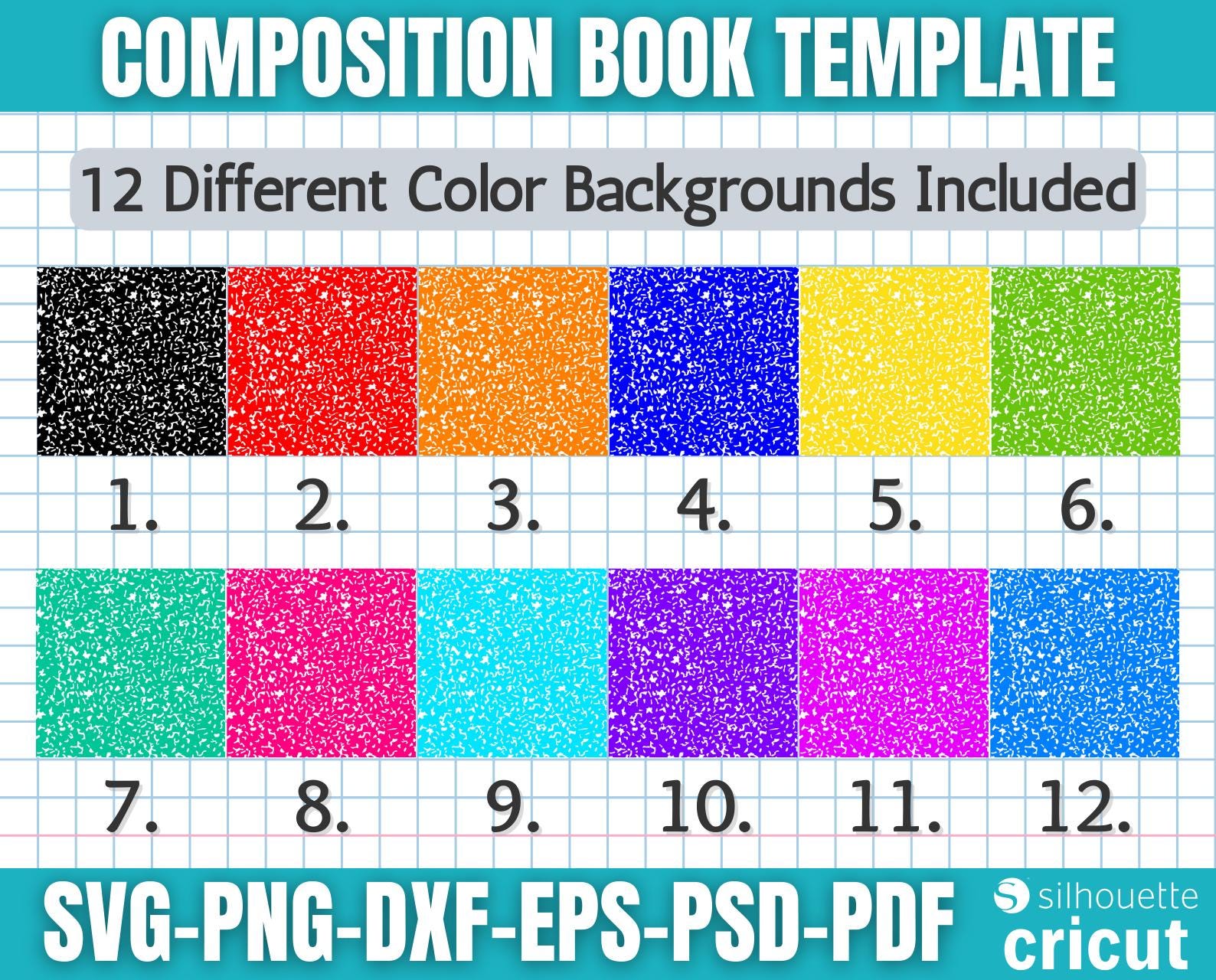 Composition Book Template, Custom Composition Notebook, Composition ...