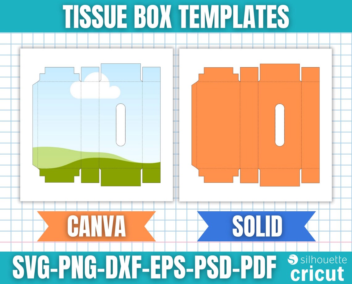 Tissue Box Svg File Tissue Box Template Bundle, Tissue Box Svg, Tissue Box Template, Box ...