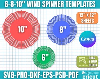 Wind Spinner Template Bundle, Wind Spinner Svg, Wind Spinner Sublimation Template, Wind Spinner Mockup, Wind Spinner Png, Canva Editable