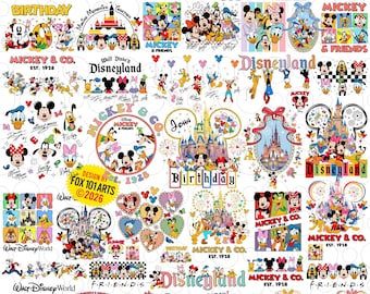 Mouse And Friends Png Bundle, Mouse And Co 1928 Png, Family Vacation Png, Family Birthday Boy Girl Png, Mickey Design Shirts Magical Kingdom