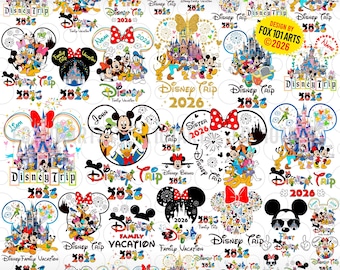 Bundle Family Vacation 2026 Png, Family Trip 2026 Png, Magical Kingdom Png, Family Reunion 2026 Png, Vacay Mode 2026 Png, Friends Squad Png