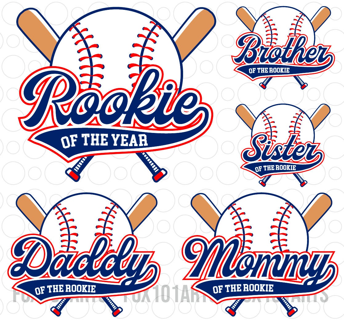Family of the Rookie Svg Png, First Birthday Rookie Svg, Baseball ...