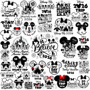 Family Vacation 2026 Svg Png Bundle, Family Trip 2026 Svg, Magical Kingdom Svg, Family Squad Svg, Vacay Mode, For Cricut, Shirt Sublimation