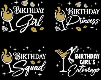 Its My Birthday Girl Svg Png Bundle, Birthday Queen Svg, Wine Birthday Women Svg, Party Queens Svg, Drinks Birthday Diva Shirt Svg