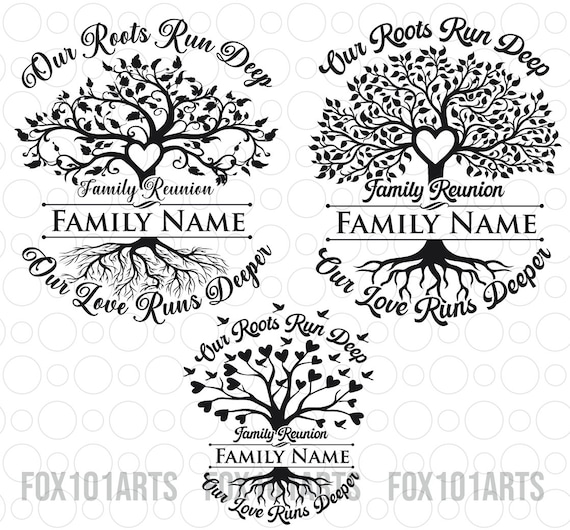 Our Roots Run Deep Svg Png, Family Reunion Tree Svg, Our Love Runs Deeper Svg, Tree with roots Svg, Reunion Svg bundle, Family Tree Life Svg